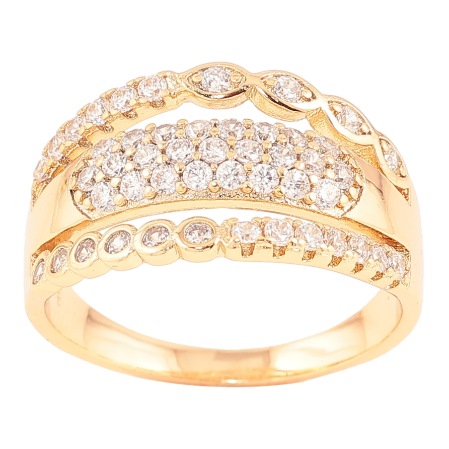 Каблучка Xuping Позолота 18K «Інкрустація цирконієм» фото №1