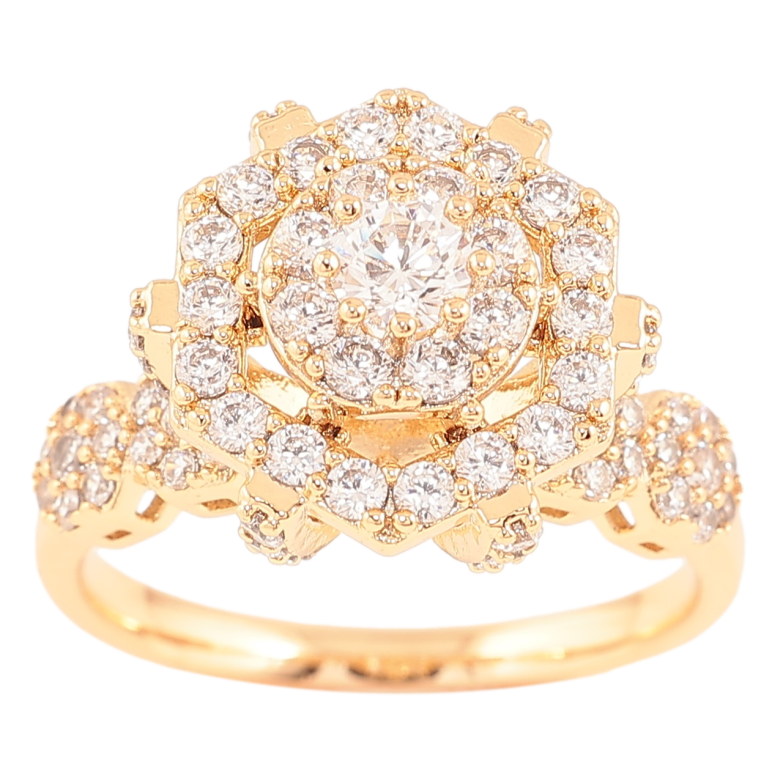 Кольцо Xuping Позолота 18K Инкрустация цирконием фото №1 Кольцо Xuping Позолота 18K Инкрустация цирконием фото №1