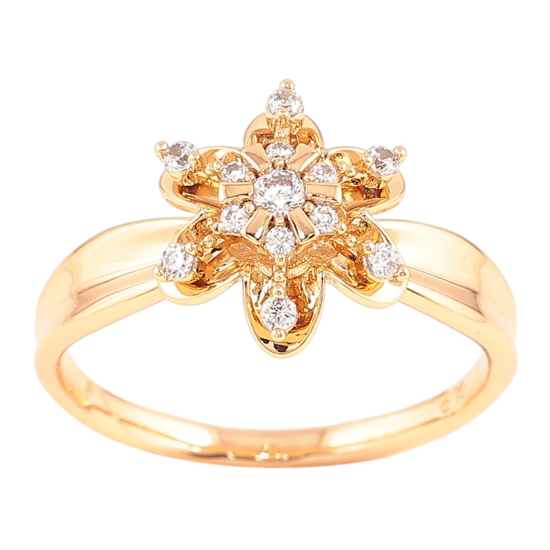 Кольцо Xuping Позолота 18K Цветок с цирконием фото №1 Кольцо Xuping Позолота 18K Цветок с цирконием фото №1