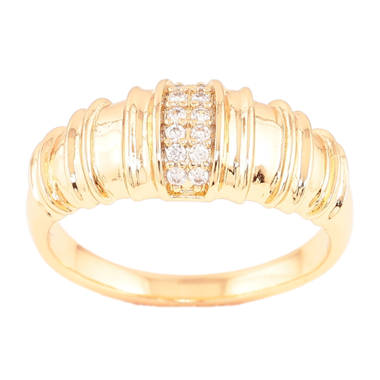 Кольцо Xuping Позолота 18K Узор с цирконием фото №1 Кольцо Xuping Позолота 18K Узор с цирконием фото №1
