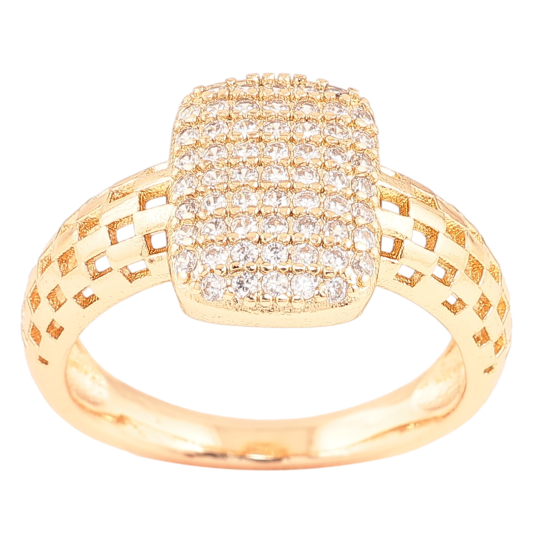Кольцо Xuping Позолота 18K Инкрустация цирконием фото №1