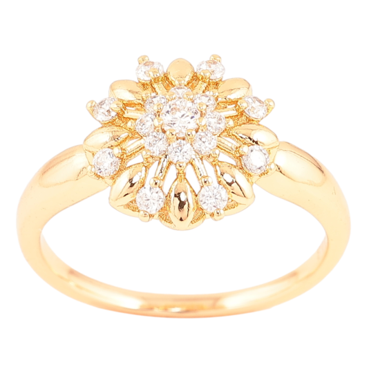 Кольцо Xuping Позолота 18K Цветок с цирконием фото №1