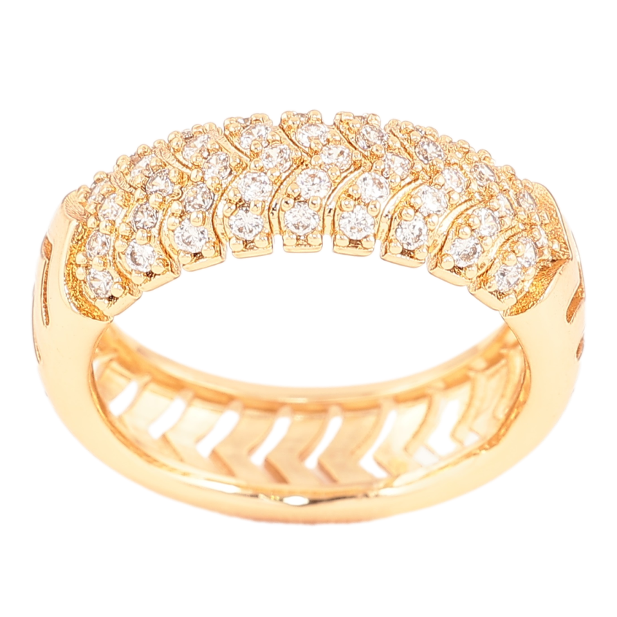 Каблучка Xuping Позолота 18K «Інкрустація цирконієм» фото №1 Каблучка Xuping Позолота 18K «Інкрустація цирконієм» фото №1