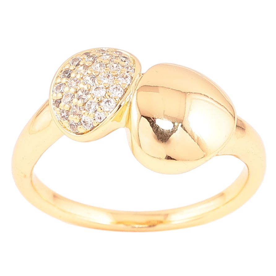 Каблучка Xuping Позолота 18K «Візерунок з цирконієм» фото №1 Каблучка Xuping Позолота 18K «Візерунок з цирконієм» фото №1