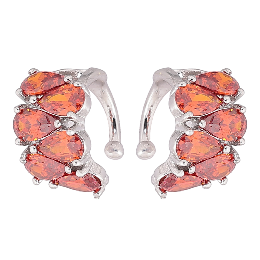 Сережки Xuping Родій кафи «Інкрустація червоними фіанітами» фото №1