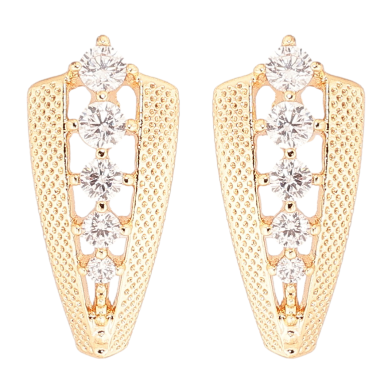 Сережки Xuping M&L Колір 18K пусети «Декоративний візерунок з фіанітами» фото №1 Сережки Xuping M&L Колір 18K пусети «Декоративний візерунок з фіанітами» фото №1