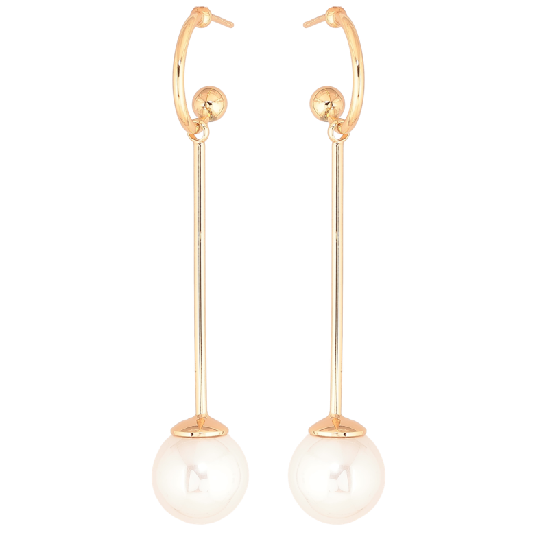 Сережки Xuping M&L Колір 18K пусети «Перлинні підвіски» ø 14мм фото №1