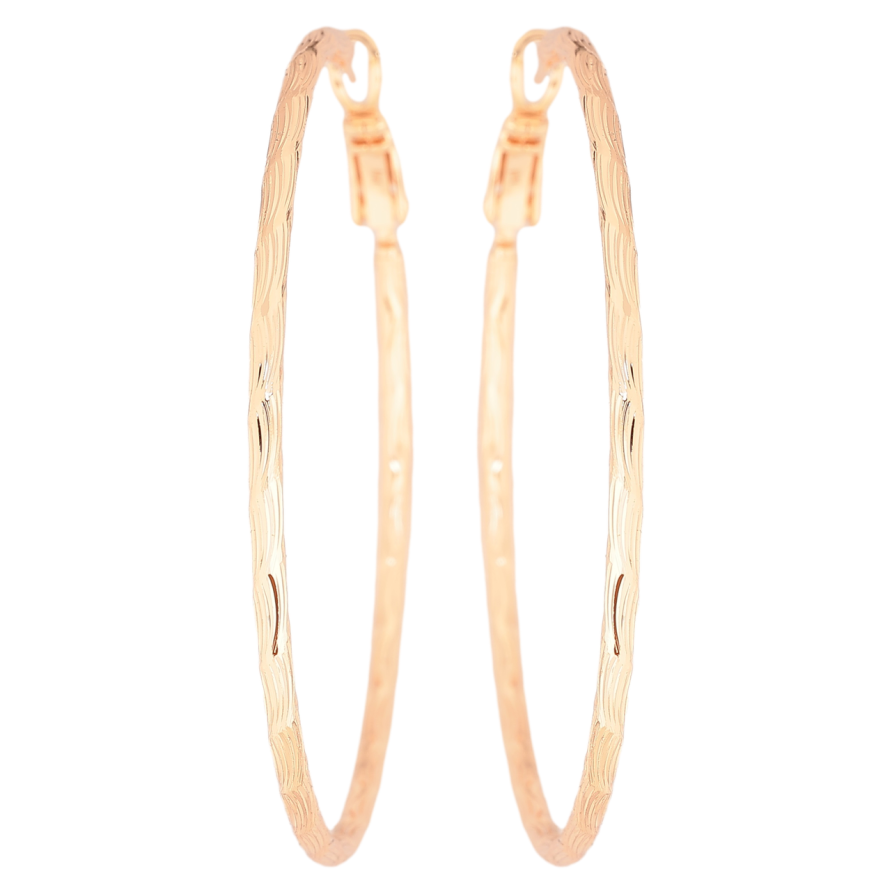 Сережки Xuping M&L Колір 18K кільця (конго) «Декоративний візерунок» ø 5см фото №1 Сережки Xuping M&L Колір 18K кільця (конго) «Декоративний візерунок» ø 5см фото №1