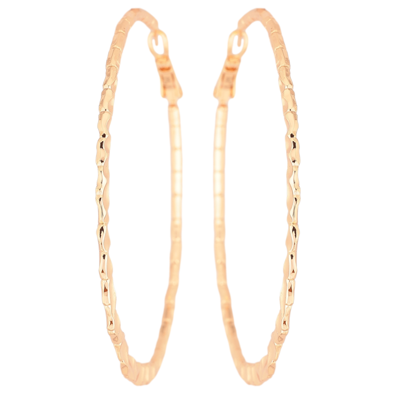 Серьги Xuping M&L Цвет 18K кольца (конго) Декоративный узор ø 6см фото №1