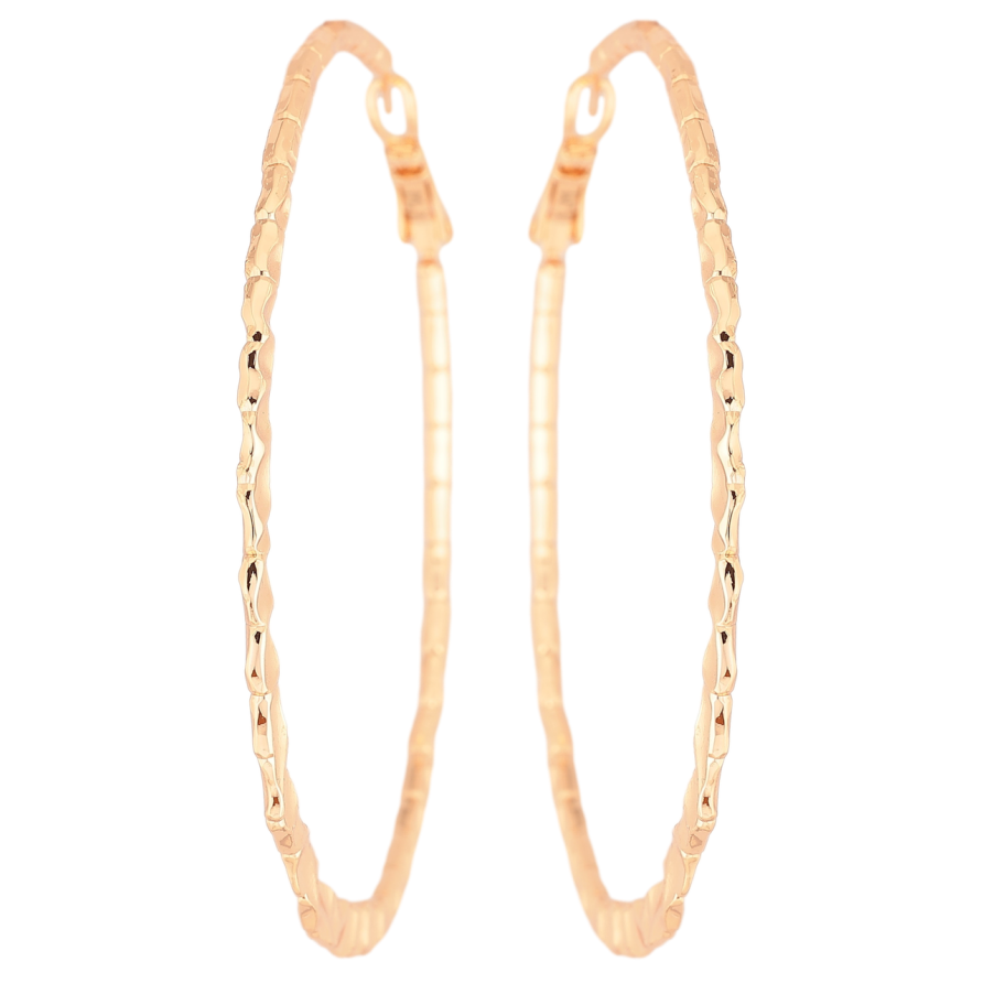 Серьги Xuping M&L Цвет 18K кольца (конго) Декоративный узор ø 6см фото №1