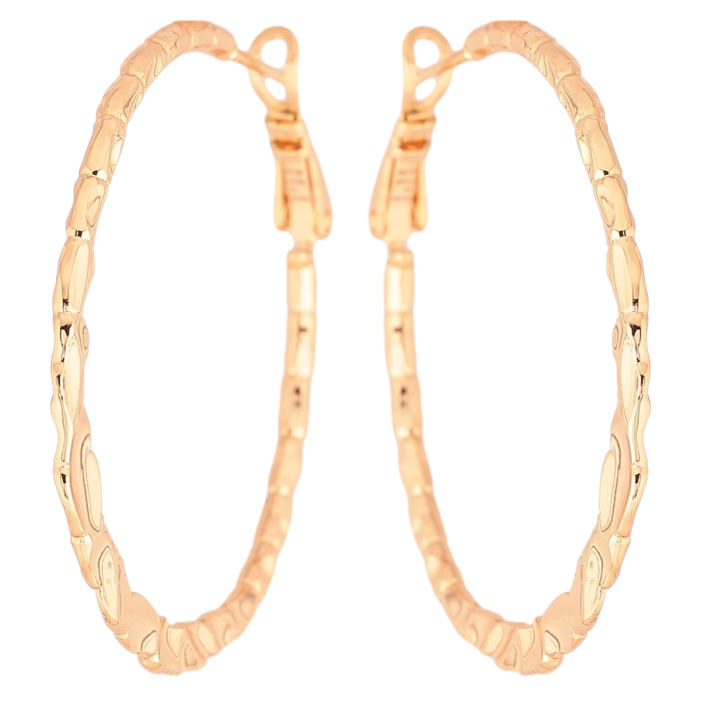 Сережки Xuping M&L Колір 18K кільця (конго) «Декоративний візерунок» ø 4см фото №1 Сережки Xuping M&L Колір 18K кільця (конго) «Декоративний візерунок» ø 4см фото №1