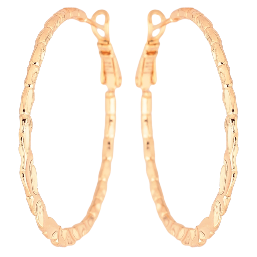 Сережки Xuping M&L Колір 18K кільця (конго) «Декоративний візерунок» ø 4см фото №1 Сережки Xuping M&L Колір 18K кільця (конго) «Декоративний візерунок» ø 4см фото №1