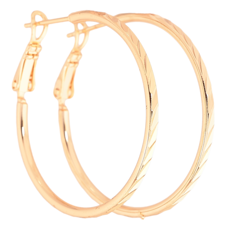 Сережки Xuping M&L Колір 18K кільця (конго) «Декоративний візерунок» ø 3.7см фото №1 Сережки Xuping M&L Колір 18K кільця (конго) «Декоративний візерунок» ø 3.7см фото №1