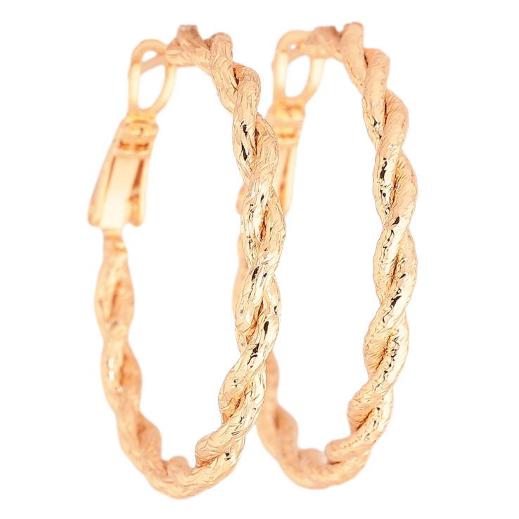 Серьги Xuping M&L Цвет 18K кольца (конго) Спиральный узор ø 3см фото №15 Серьги Xuping M&L Цвет 18K кольца (конго) Спиральный узор ø 3см фото №15