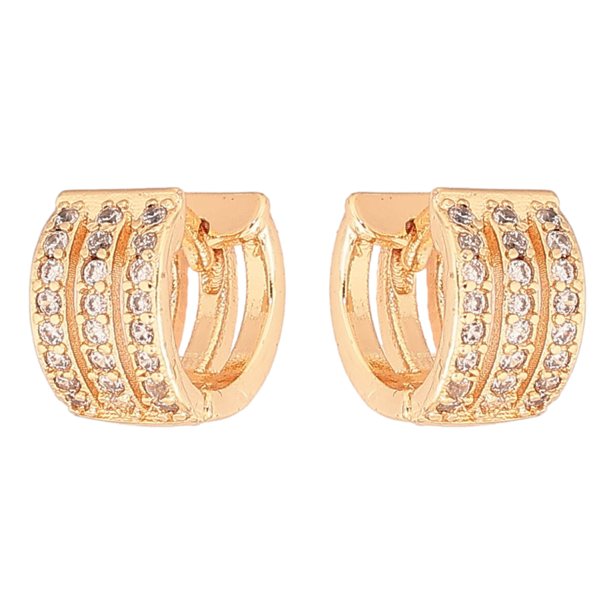 Сережки Xuping M&L Колір 18K колечка «Доріжки цирконію» фото №1