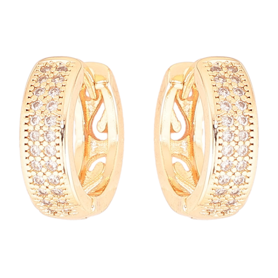 Сережки Xuping M&L Колір 18K колечка «Інкрустація цирконієм» фото №1