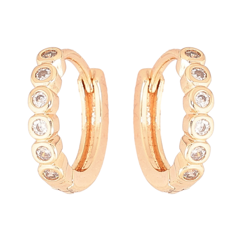 Сережки Xuping M&L Колір 18K колечка «Доріжки цирконію» фото №1