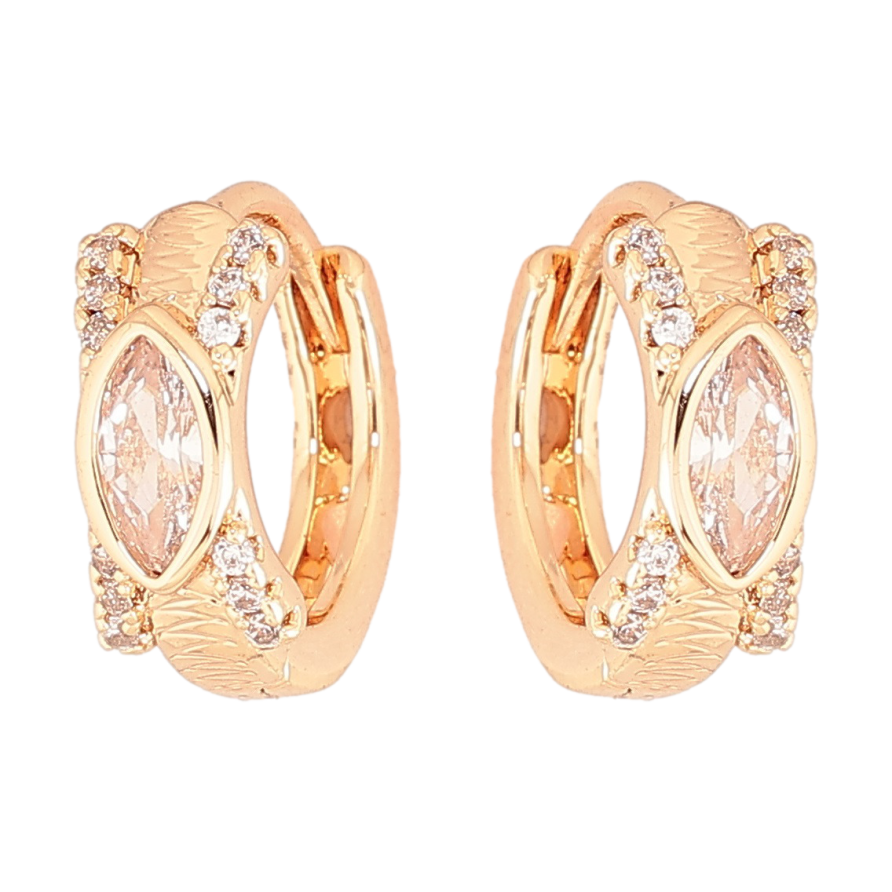 Серьги Xuping M&L Цвет 18K колечки Узор с цирконием фото №1