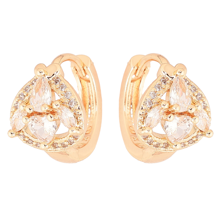 Серьги Xuping M&L Цвет 18K колечки Узор с цирконием фото №1