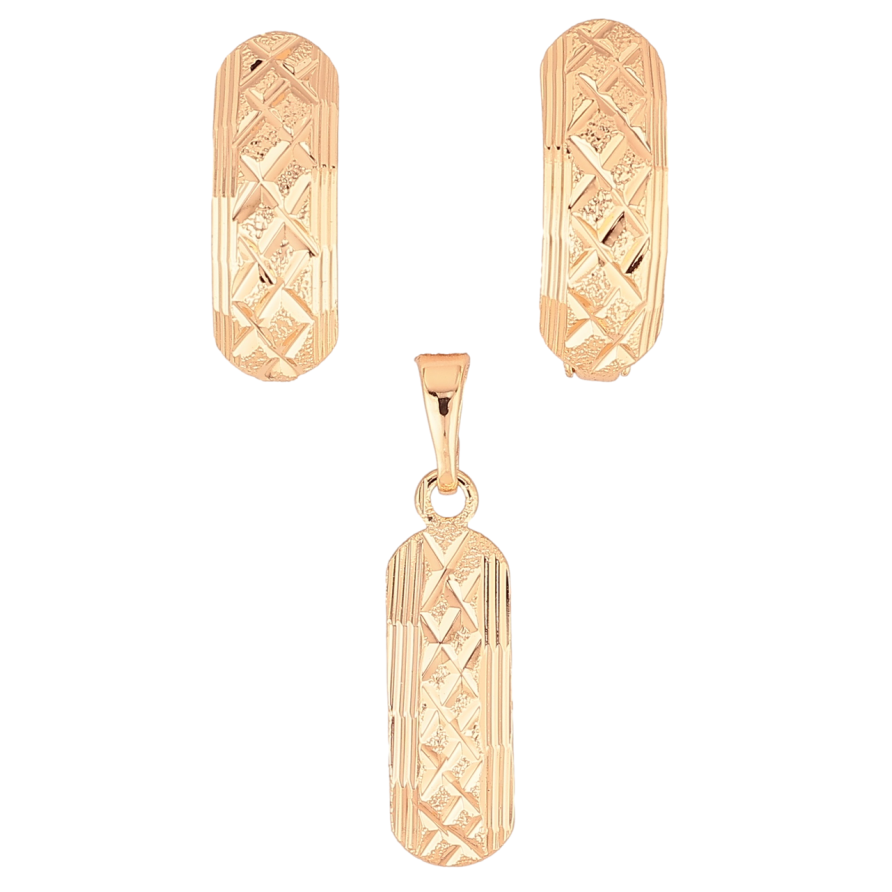 Набір Xuping M&L Колір 18K Сережки Кулон «Декоративний візерунок» фото №1 Набір Xuping M&L Колір 18K Сережки Кулон «Декоративний візерунок» фото №1