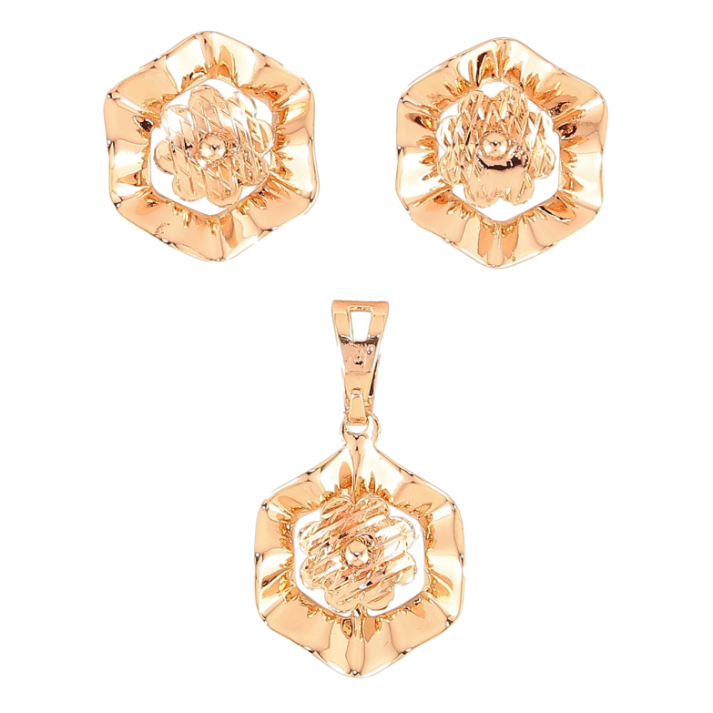 Набор Xuping M&L Цвет 18K Серьги Кулон Цветочки фото №3