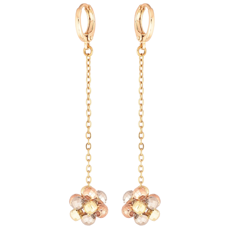 Серьги Xuping M&L Цвет 18K подвески на колечках Шарики из бусин фото №1