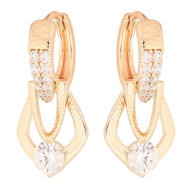 Сережки Xuping M&L Колір 18K підвіски на колечках «Декоративні підвіски з цирконієм» фото №1