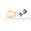 Сережки Xuping M&L Колір 18K підвіски на колечках «Сині кришталеві сердечка» фото №2