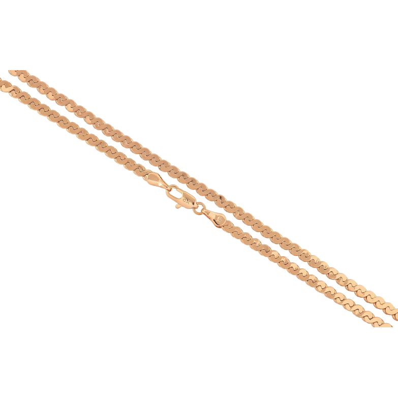 Ланцюжок Xuping Позолота 18K «Плетіння Серпантин» довжина 50см х 3мм фото №1 Ланцюжок Xuping Позолота 18K «Плетіння Серпантин» довжина 50см х 3мм фото №1