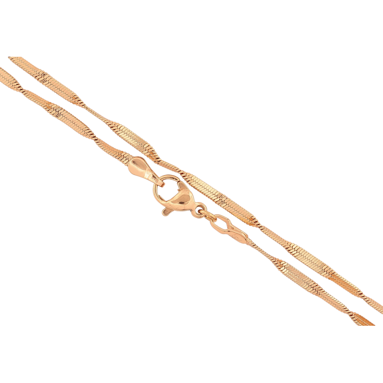 Цепочка Xuping Позолота 18K Плетение Снейк перекрученный длинна 46см х 2мм фото №1 Цепочка Xuping Позолота 18K Плетение Снейк перекрученный длинна 46см х 2мм фото №1