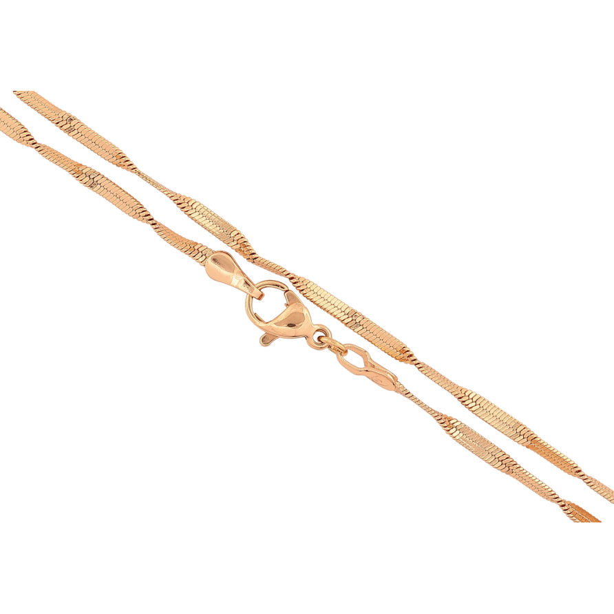 Цепочка Xuping Позолота 18K Плетение Снейк перекрученный длинна 46см х 2мм фото №1 Цепочка Xuping Позолота 18K Плетение Снейк перекрученный длинна 46см х 2мм фото №1