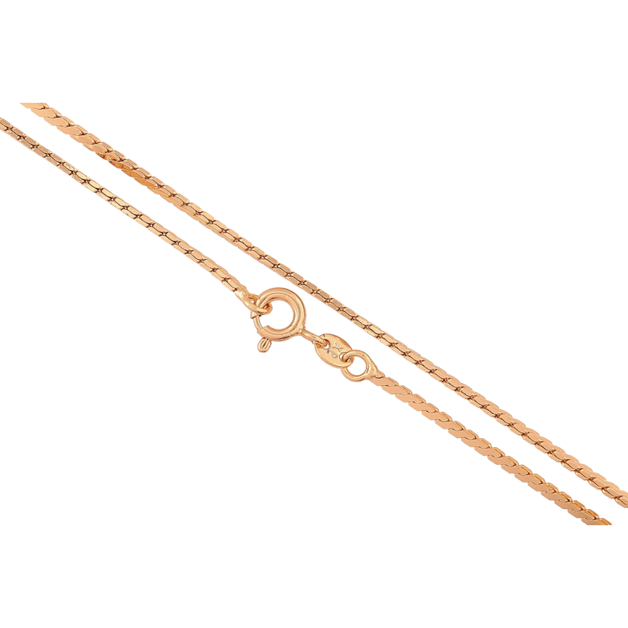 Цепочка Xuping Позолота 18K Плетение Серпантин перекрученный длинна 45см х 1мм фото №1