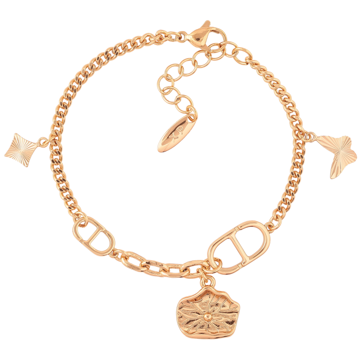 Браслет Xuping Позолота 18K «Ланцюжок з підвісками» довжина з доп. ланцюжком 17-20.5см х 2.5мм фото №12 Браслет Xuping Позолота 18K «Ланцюжок з підвісками» довжина з доп. ланцюжком 17-20.5см х 2.5мм фото №12