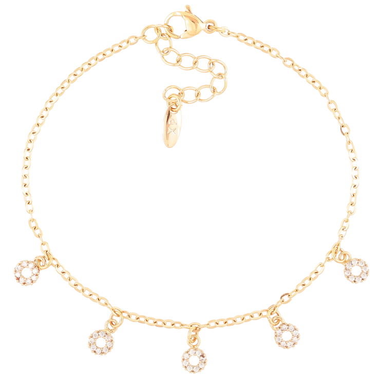 Браслет Xuping Позолота 18K «Ланцюжок з підвісками» довжина з доп. ланцюжком 17-20.5см х 1.5мм фото №13 Браслет Xuping Позолота 18K «Ланцюжок з підвісками» довжина з доп. ланцюжком 17-20.5см х 1.5мм фото №13