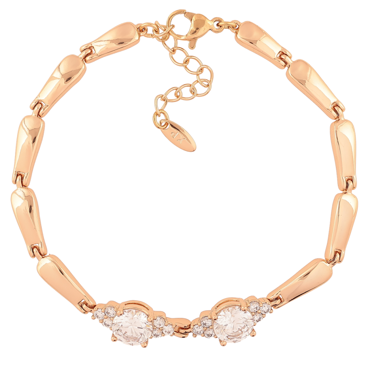 Браслет Xuping Позолота 18K Кристальная вставка длинна с доп. цепочкой 17-20.5см х 3.5мм фото №25