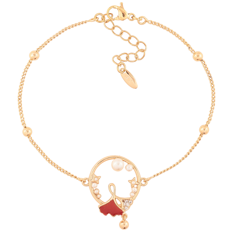 Браслет Xuping Позолота 18K Цепочка с декоративной вставкой длинна с доп. цепочкой 18-21.5см х 1мм фото №1 Браслет Xuping Позолота 18K Цепочка с декоративной вставкой длинна с доп. цепочкой 18-21.5см х 1мм фото №1