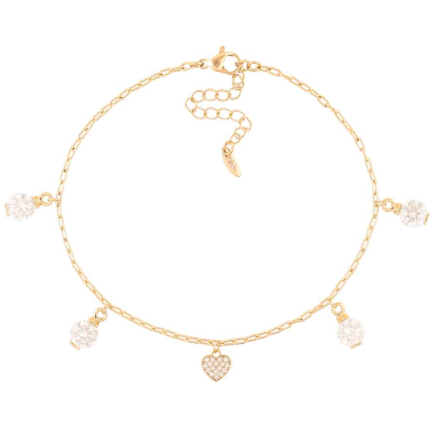 Браслет Xuping Позолота 18K на ногу Цепочка с подвесками размер с доп.цепочкой 21.5-26.5см х 1.5мм фото №1