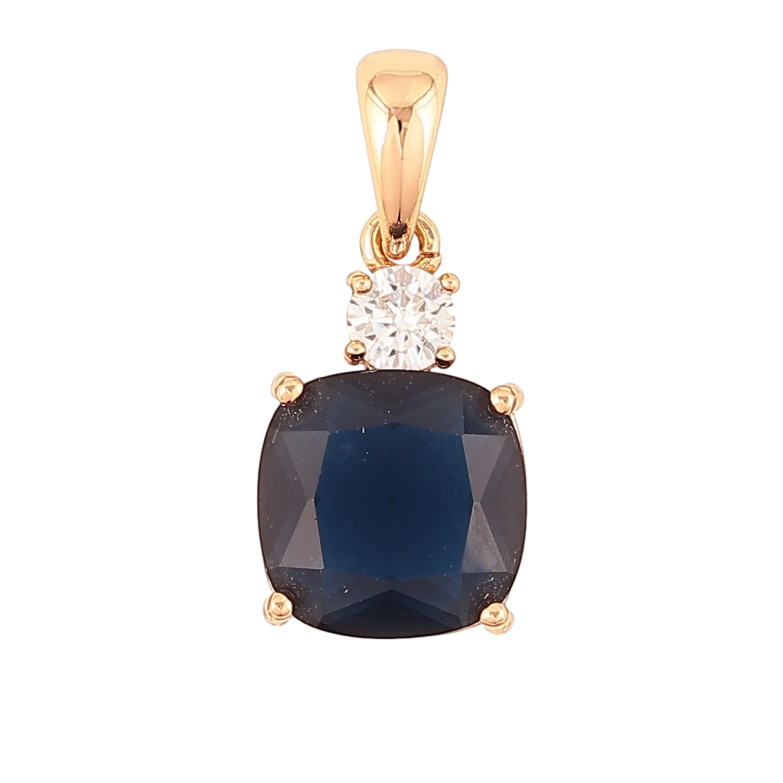 Кулон Xuping Позолота 18K «Синій фіаніт з цирконієм» для ланцюжка до 5мм фото №1 Кулон Xuping Позолота 18K «Синій фіаніт з цирконієм» для ланцюжка до 5мм фото №1