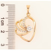 Кулон Xuping Позолота 18K «Декоративне сердечко з цирконієм» для ланцюжка до 5мм фото №2