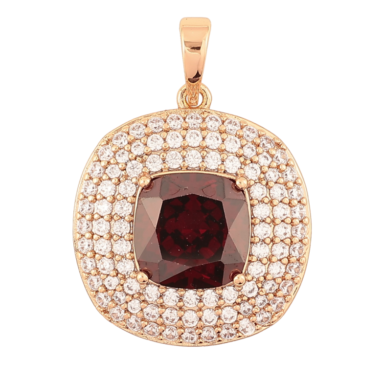 Кулон Xuping Позолота 18K Инкрустация цирконием с красным фианитом для цепочки до 6мм фото №1