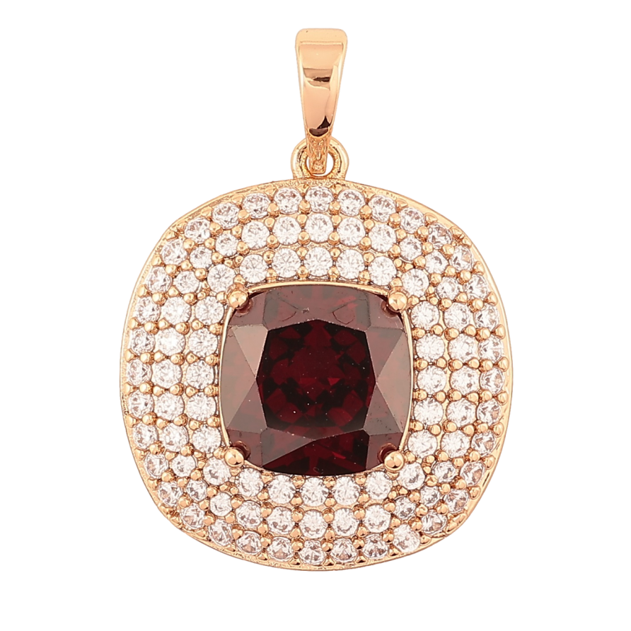 Кулон Xuping Позолота 18K «Інкрустація цирконієм з червоним фіанітом» для ланцюжка до 6мм фото №1