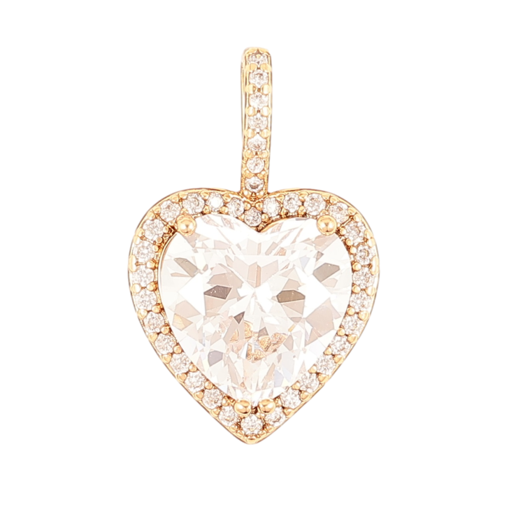 Кулон Xuping Позолота 18K «Кришталеве сердечко» для ланцюжка до 5мм фото №9 Кулон Xuping Позолота 18K «Кришталеве сердечко» для ланцюжка до 5мм фото №9