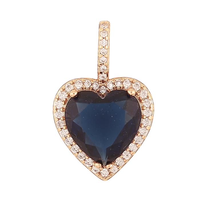 Кулон Xuping Позолота 18K «Синє кришталеве сердечко» для ланцюжка до 5мм фото №5 Кулон Xuping Позолота 18K «Синє кришталеве сердечко» для ланцюжка до 5мм фото №5