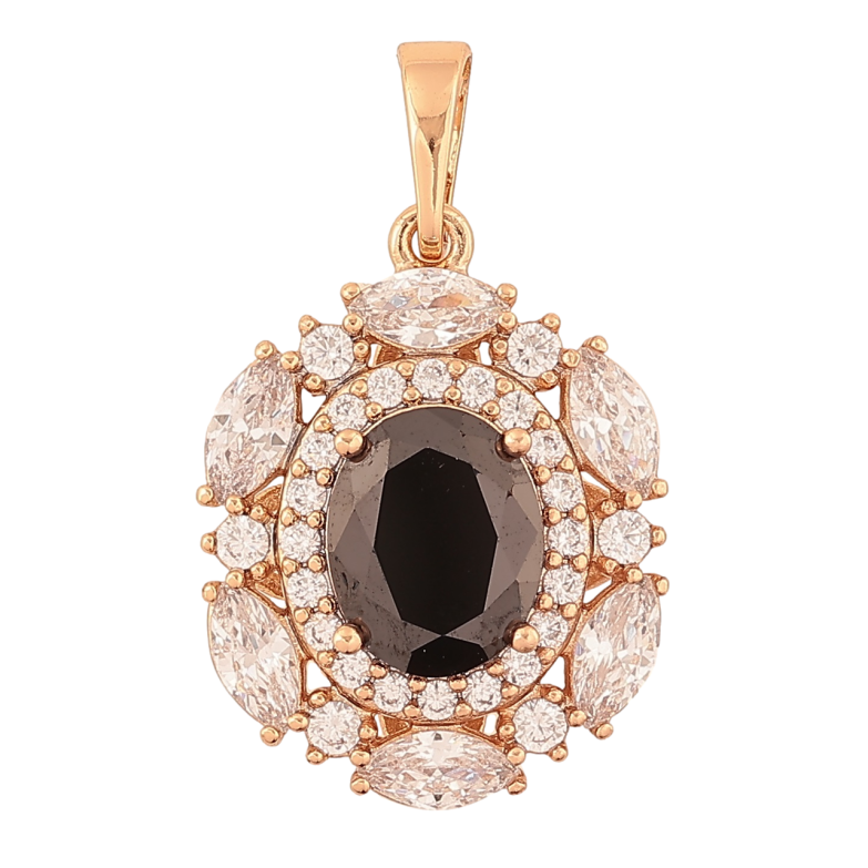 Кулон Xuping Позолота 18K Инкрустация цирконием с черным фианитом для цепочки до 5мм фото №1