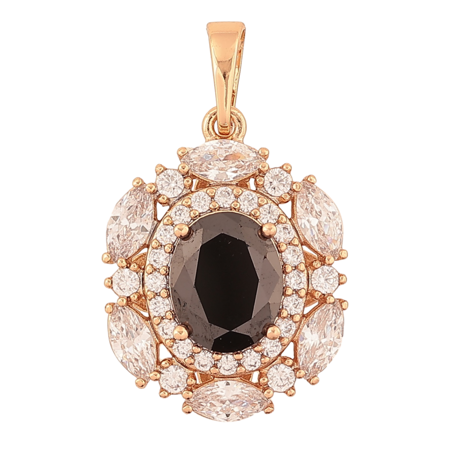 Кулон Xuping Позолота 18K «Інкрустація цирконієм з чорним фіанітом» для ланцюжка до 5мм фото №1