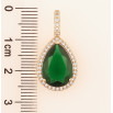 Кулон Xuping Позолота 18K «Зелена кришталева крапля» для ланцюжка до 4мм фото №2 Кулон Xuping Позолота 18K «Зелена кришталева крапля» для ланцюжка до 4мм фото №2