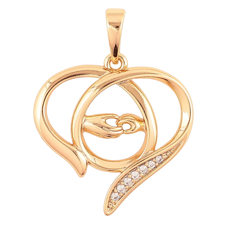 Кулон Xuping Позолота 18K «Декоративне сердечко з цирконієм» для ланцюжка до 6мм фото №14 Кулон Xuping Позолота 18K «Декоративне сердечко з цирконієм» для ланцюжка до 6мм фото №14