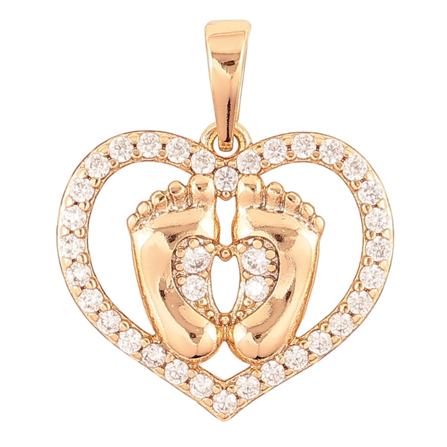 Кулон Xuping Позолота 18K Сердечко с ножками для цепочки до 6мм фото №1 Кулон Xuping Позолота 18K Сердечко с ножками для цепочки до 6мм фото №1