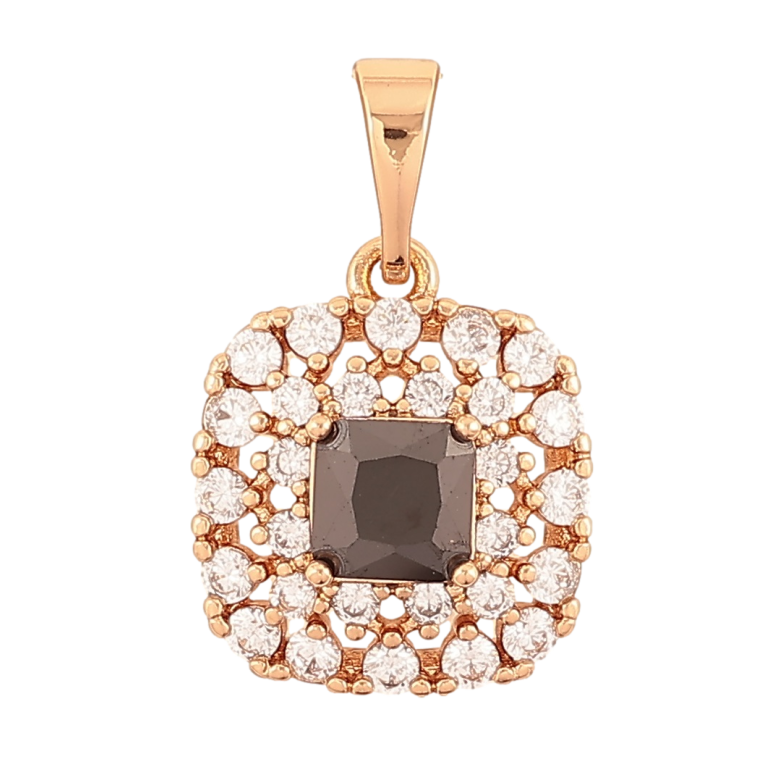 Кулон Xuping Позолота 18K «Інкрустація цирконієм з чорним фіанітом» для ланцюжка до 5мм фото №1 Кулон Xuping Позолота 18K «Інкрустація цирконієм з чорним фіанітом» для ланцюжка до 5мм фото №1