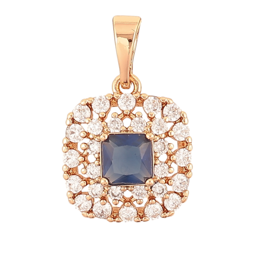 Кулон Xuping Позолота 18K «Інкрустація цирконієм з синім фіанітом» для ланцюжка до 5мм фото №1